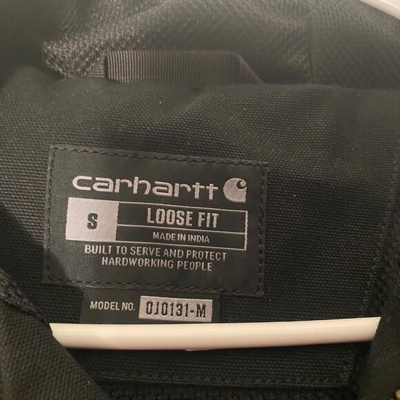 Carhartt Duck Thermal-Lined Active Jacket Loose Fit Hooded Black Canvas 0J0131 S - Picture 5 of 12